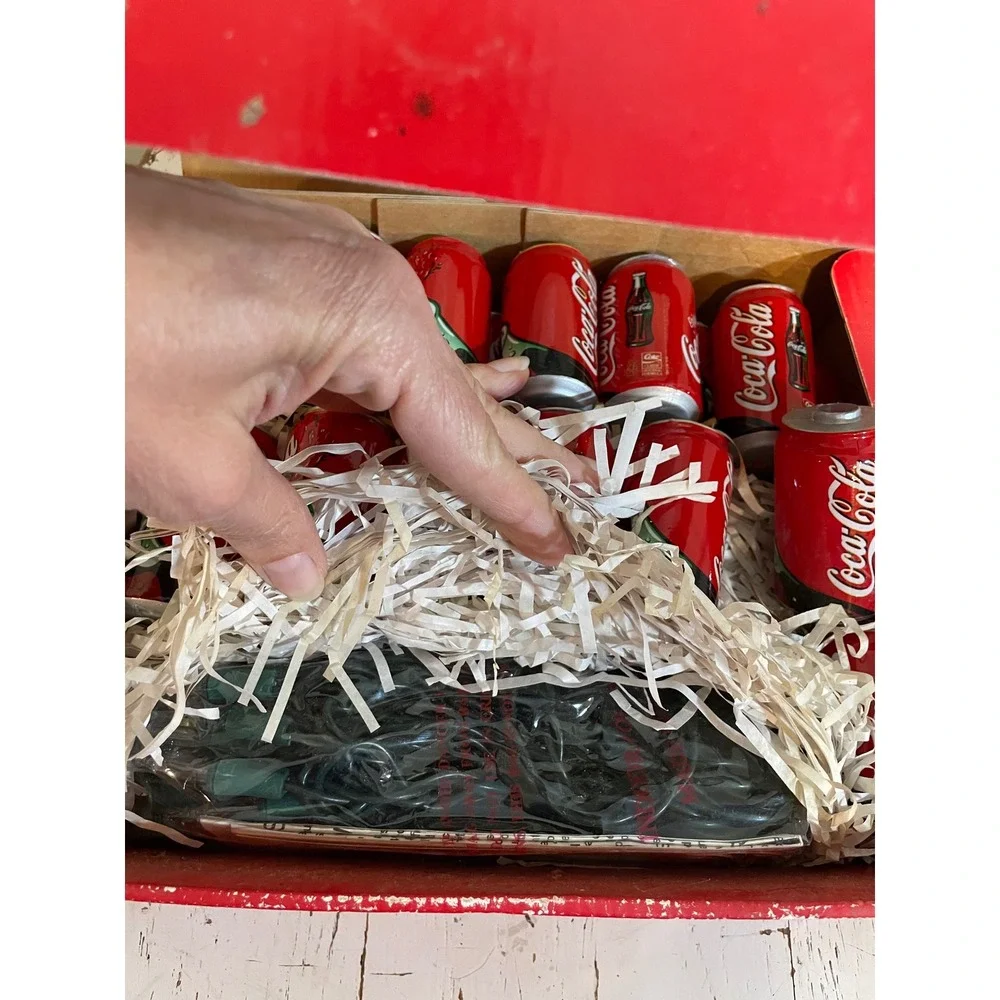 Vintage Coca Cola Classic Cans String Light Set 20 Lights, Covers‎ 20ft NIB Coke
